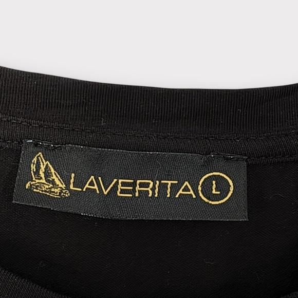 Rare Laverita Rhinestone Eiffel Tower Crew Shirt Graphic T-Shirt Black Large - Picture 3 of 4